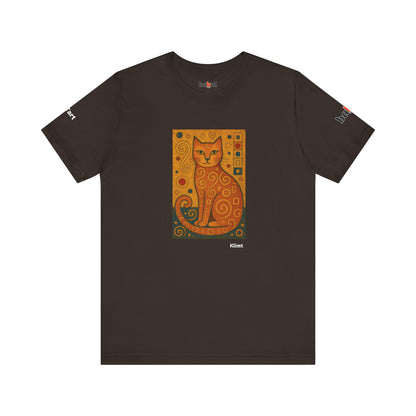 CATART Unisex Jersey Cat T-Shirt - KLIMT - Iconic Painting Reimagined with Cats