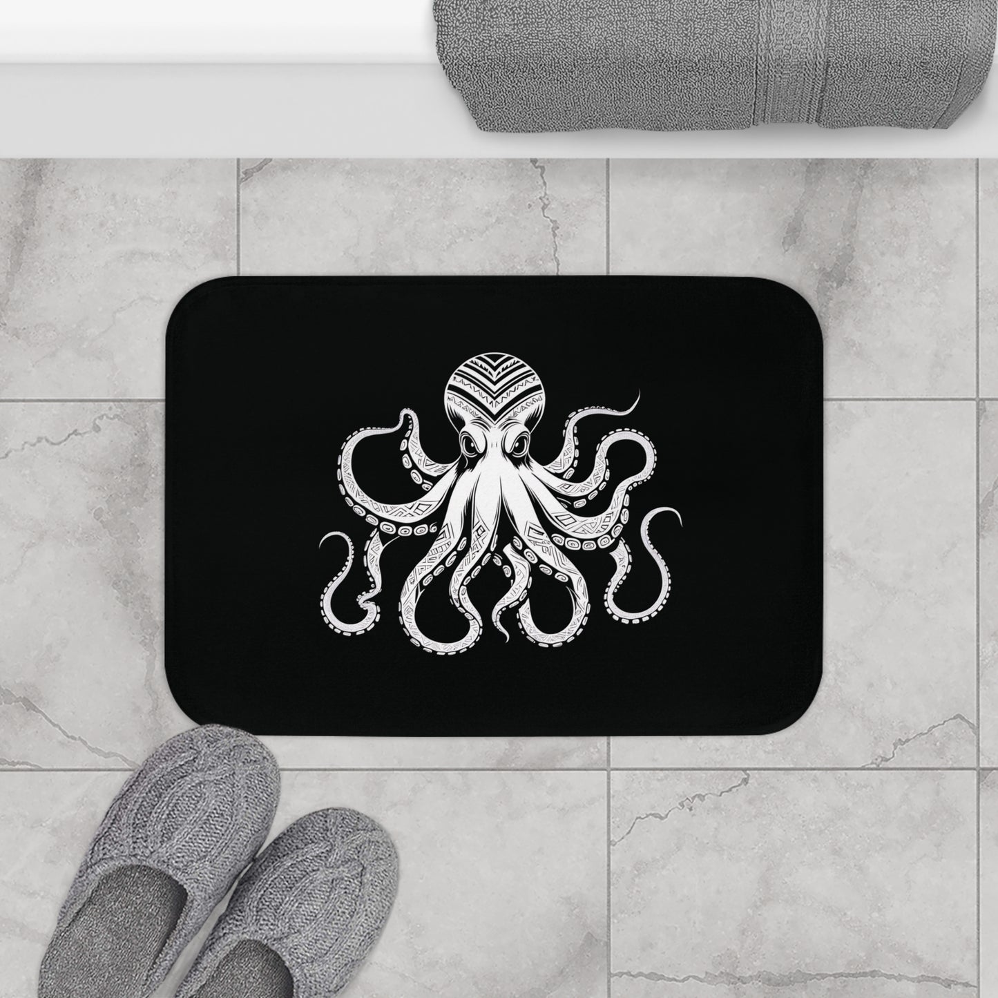 Tribal Bath Mat. Ocean Energy, Tribal Style