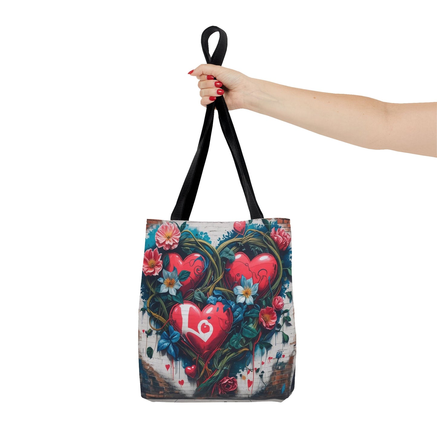 Artistic Surge - Eco-Friendly Canvas Tote Bag - HEARTS OF LOVE