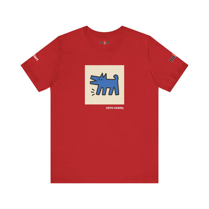 DOGART Unisex Jersey Dog T-Shirt - KEITH HARING - Iconic Painting Reimagined with Dogs