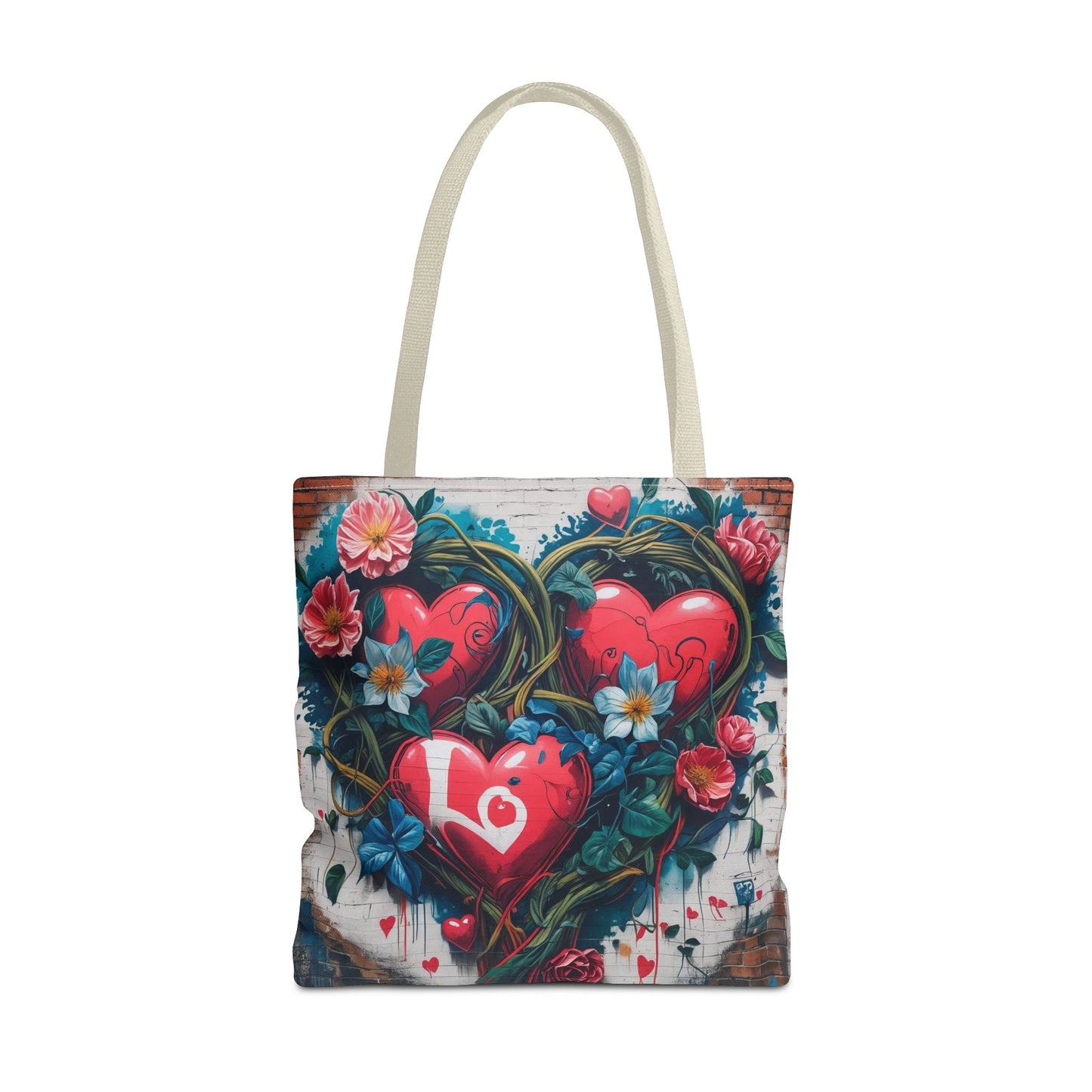 Artistic Surge - Eco-Friendly Canvas Tote Bag - HEARTS OF LOVE