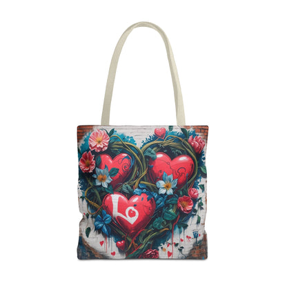 Artistic Surge - Eco-Friendly Canvas Tote Bag - HEARTS OF LOVE