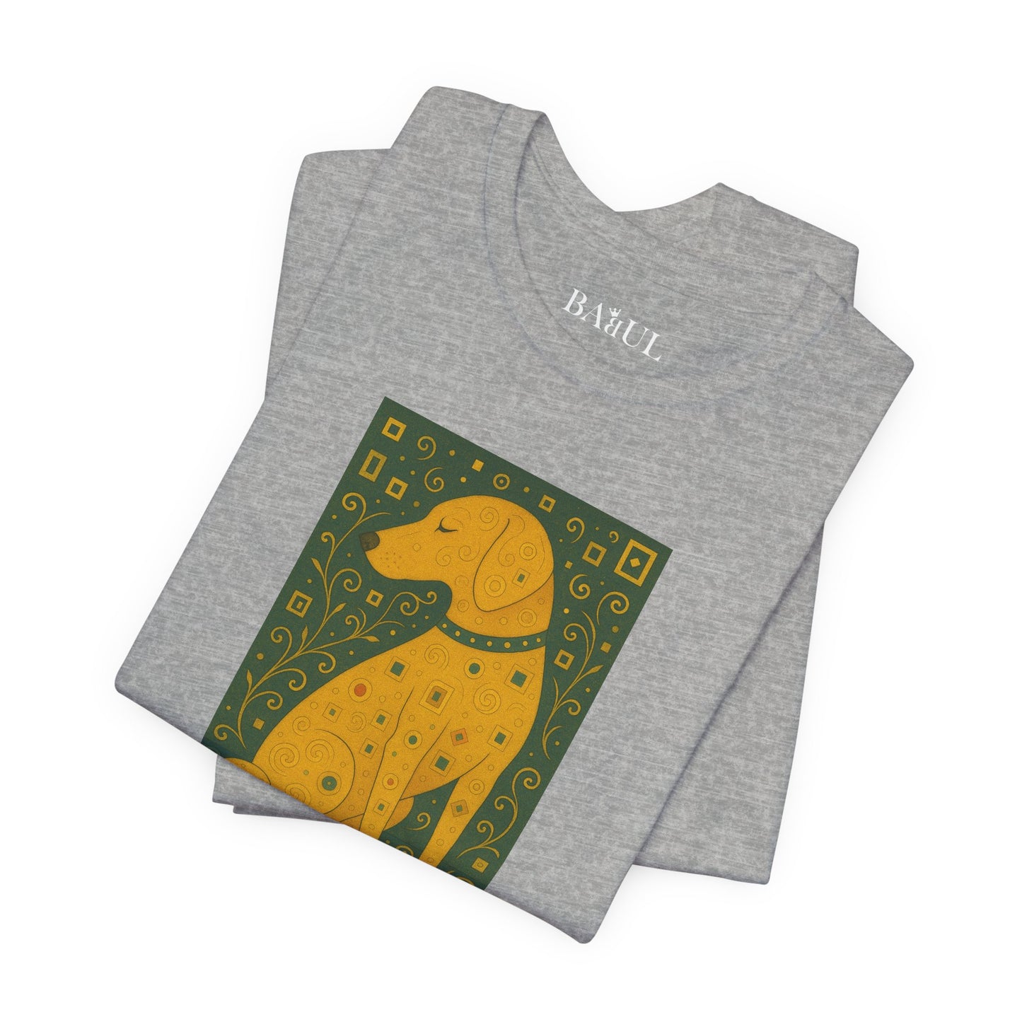 DOGART Unisex Jersey Dog T-Shirt - KLIMT - Iconic Painting Reimagined with Dogs