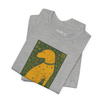 DOGART Unisex Jersey Dog T-Shirt - KLIMT - Iconic Painting Reimagined with Dogs