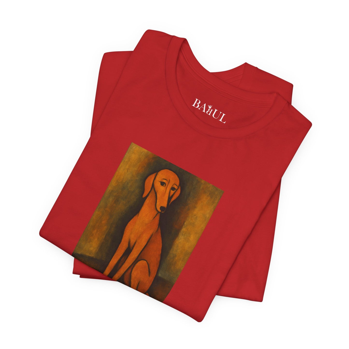 DOGART Unisex Jersey DOG T-Shirt - MODIGLIANI - Iconic Painting Reimagined with Dogs