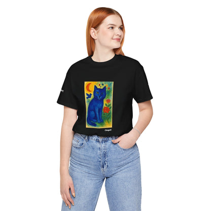 CATART Unisex Jersey Cat T-Shirt - MARC CHAGALL - Iconic Painting Reimagined with Cats