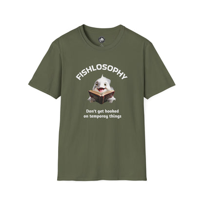 Fishlosophy Unisex T-Shirt - Ocean Vibes and Life's Questions Design - PEARLS OF WISDOM FROM THE FISH WORLD