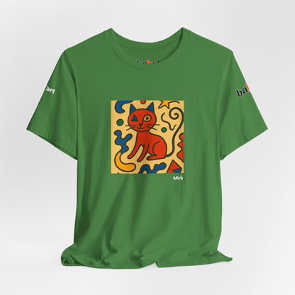 CATART Unisex Jersey Cat T-Shirt - MIRO - Iconic Painting Reimagined with Cats