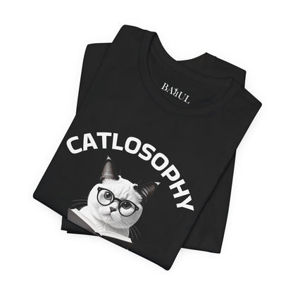 Catlosophy Unisex Jersey Short Sleeve Tee –  "The Key to Life" Design