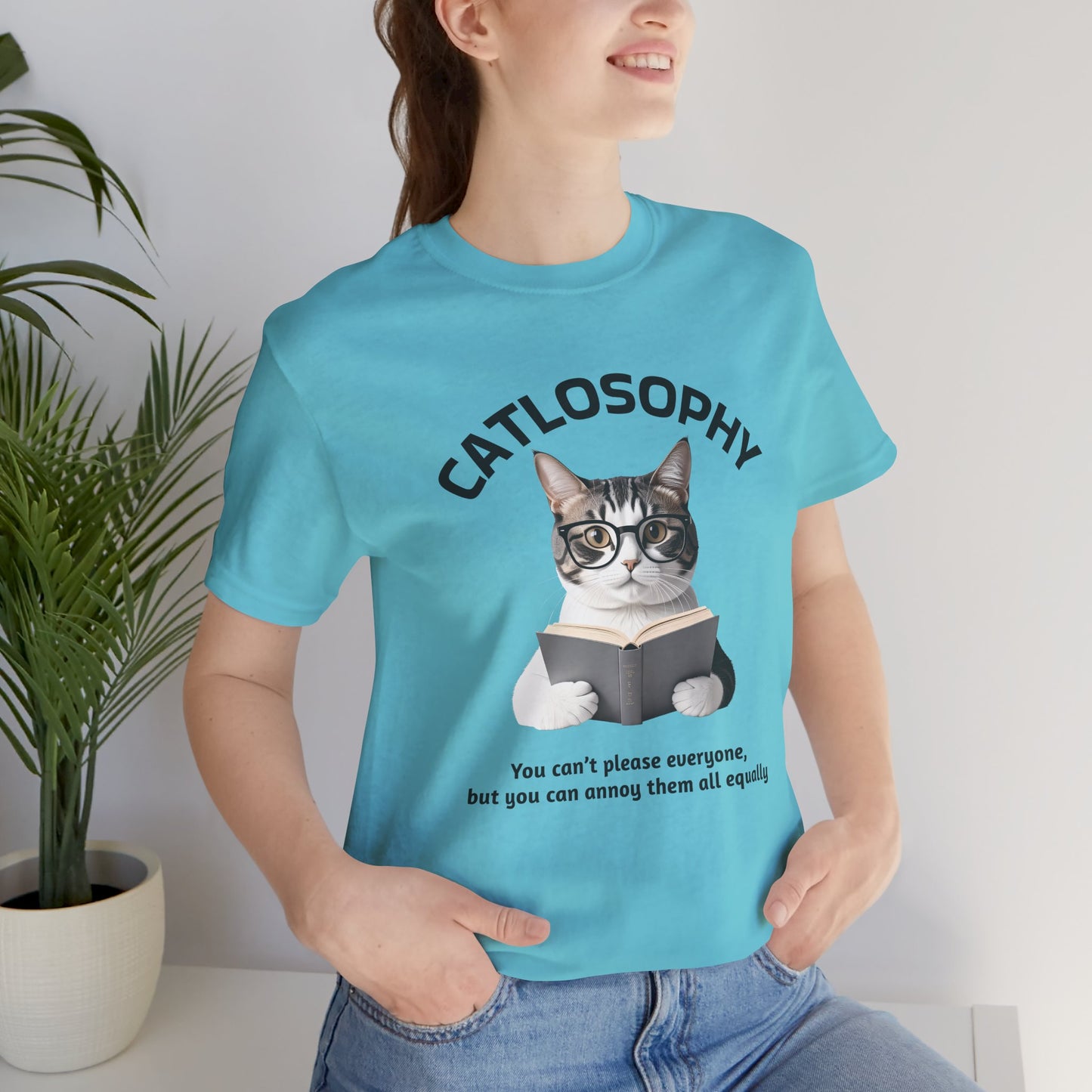 Catlosophy Unisex Jersey Short Sleeve Tee –  "You can't please everyone" Design