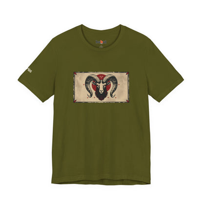 Aries - Gothic Zodiac T-Shirt. Zodiac in the Shadows