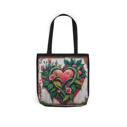 Artistic Surge - Eco-Friendly Canvas Tote Bag - FLOWERED HEARTS