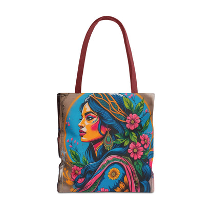 Artistic Surge - Eco-Friendly Canvas Tote Bag - FLOWERING WOMAN