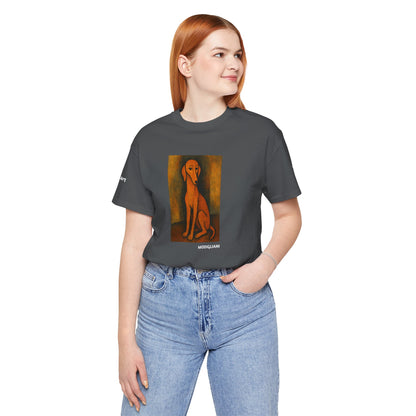 DOGART Unisex Jersey DOG T-Shirt - MODIGLIANI - Iconic Painting Reimagined with Dogs