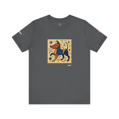 DOGART Unisex Jersey Dog T-Shirt - MIRO - Iconic Painting Reimagined with Dogs
