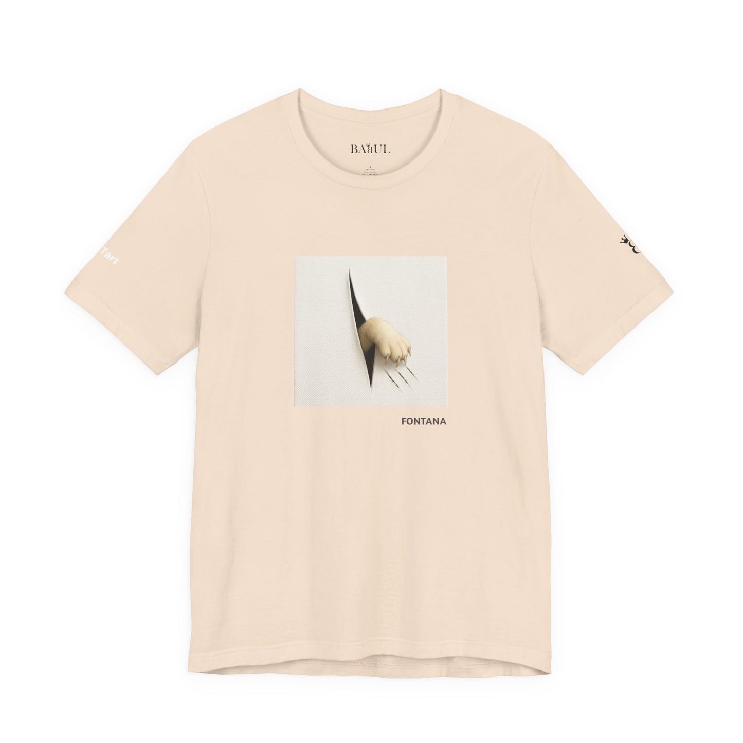 CATART Unisex Jersey Cat T-Shirt - FONTANA - Iconic Painting Reimagined with Cats