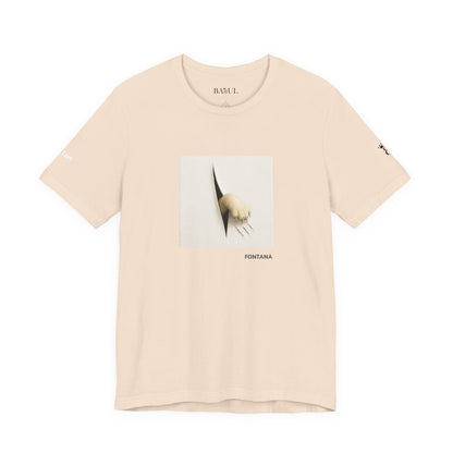 CATART Unisex Jersey Cat T-Shirt - FONTANA - Iconic Painting Reimagined with Cats