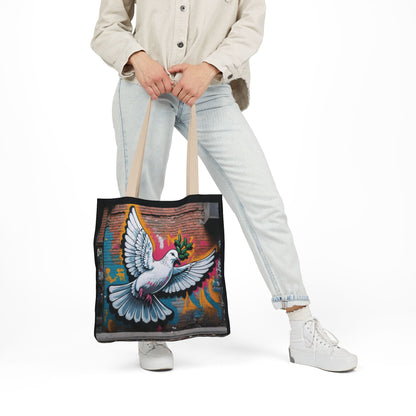 Artistic Surge - Eco-Friendly Canvas Tote Bag - PEACE