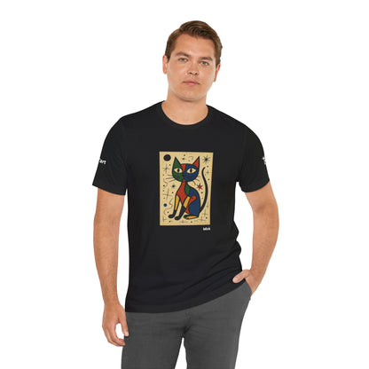 CATART Unisex Jersey Cat T-Shirt - MIRO - Iconic Painting Reimagined with Cats
