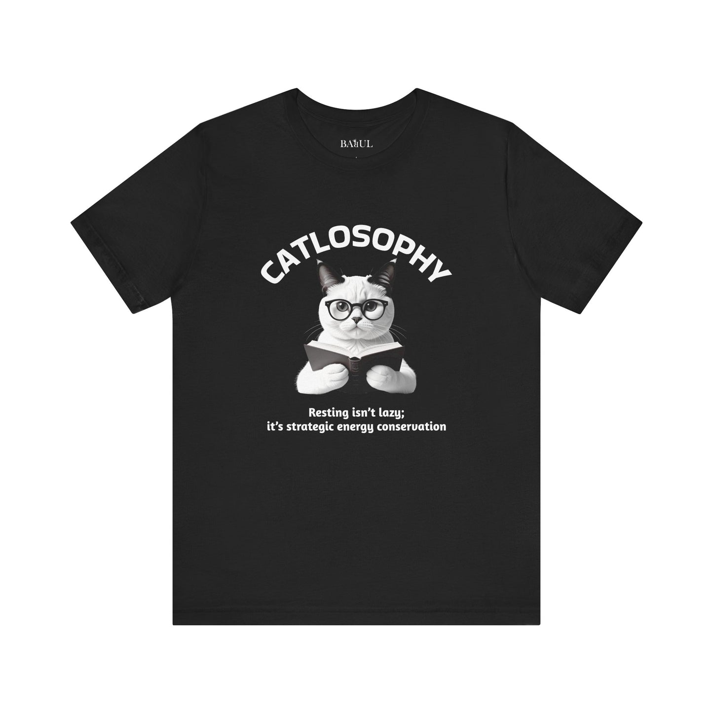 Catlosophy Unisex Jersey Short Sleeve Tee –  "Resting isn't Lazy" Design