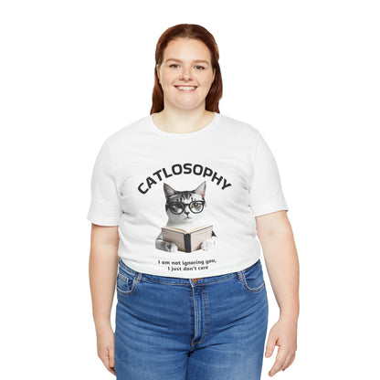 Catlosophy Unisex Jersey Short Sleeve Tee –  "I am not ignoring you" Design