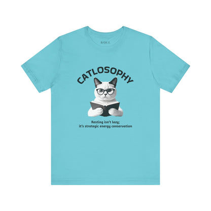 Catlosophy Unisex Jersey Short Sleeve Tee –  "Resting isn't Lazy" Design