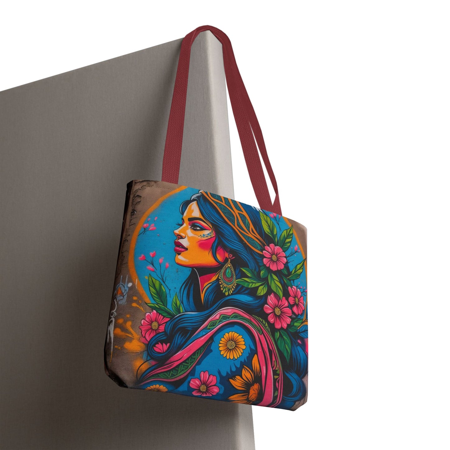 Artistic Surge - Eco-Friendly Canvas Tote Bag - FLOWERING WOMAN