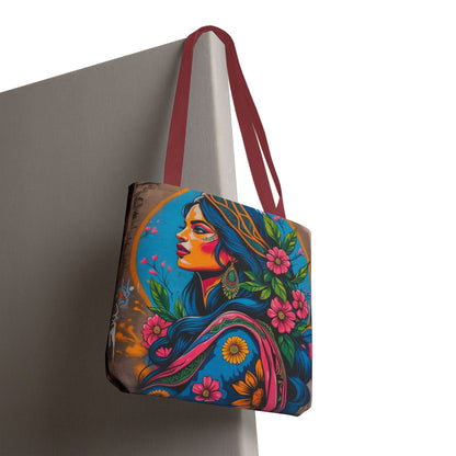 Artistic Surge - Eco-Friendly Canvas Tote Bag - FLOWERING WOMAN
