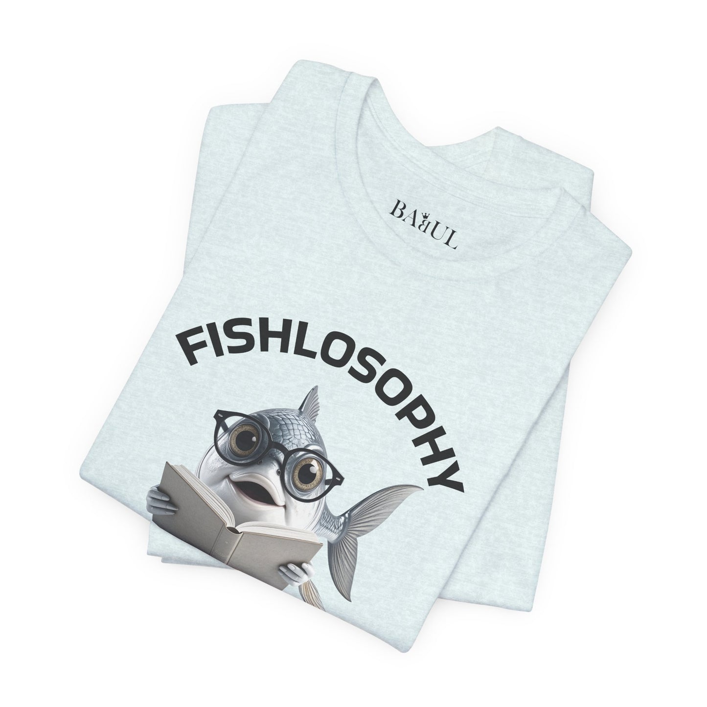 Fishlosophy Unisex Jersey Short Sleeve Tee –  Only Dead Fish go with the Flow