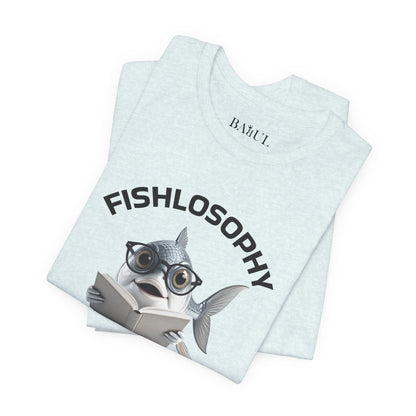 Fishlosophy Unisex Jersey Short Sleeve Tee –  Only Dead Fish go with the Flow