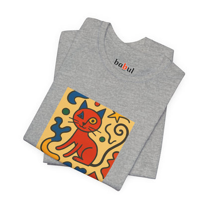 CATART Unisex Jersey Cat T-Shirt - MIRO - Iconic Painting Reimagined with Cats