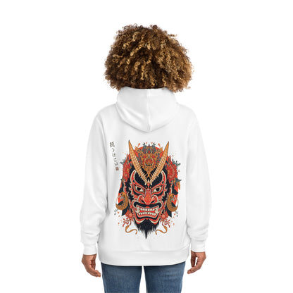 Bold Oni Mask Hoodie - Japanese Irezumi Tattoo Art Streetwear