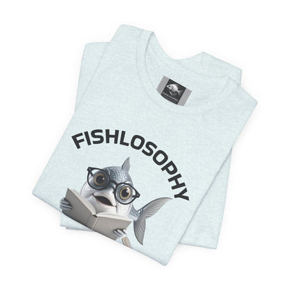 Fishlosophy Unisex Jersey Short Sleeve Tee –  Only Dead Fish go with the Flow