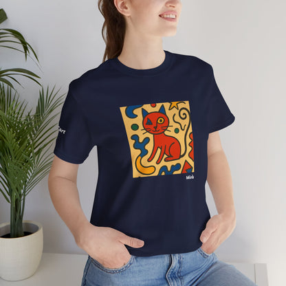 CATART Unisex Jersey Cat T-Shirt - MIRO - Iconic Painting Reimagined with Cats