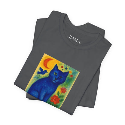 CATART Unisex Jersey Cat T-Shirt - MARC CHAGALL - Iconic Painting Reimagined with Cats
