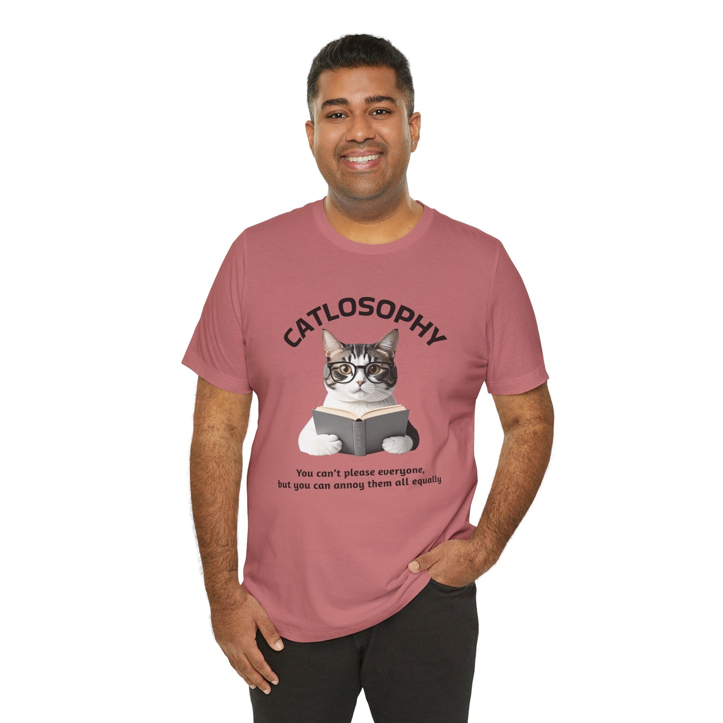 Catlosophy Unisex Jersey Short Sleeve Tee –  "You can't please everyone" Design