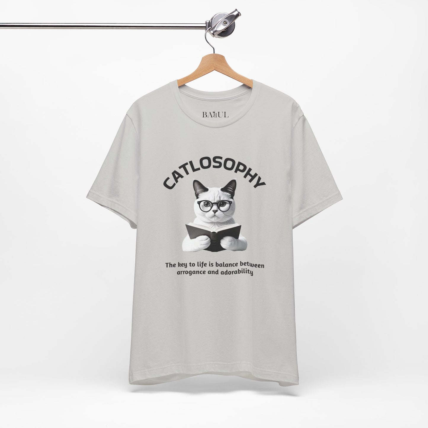 Catlosophy Unisex Jersey Short Sleeve Tee –  "The Key to Life" Design
