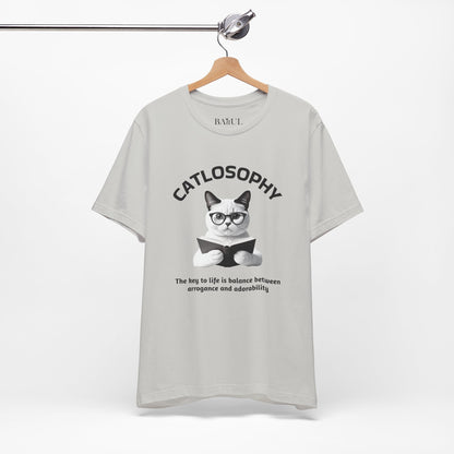 Catlosophy Unisex Jersey Short Sleeve Tee –  "The Key to Life" Design