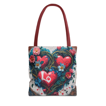 Artistic Surge - Eco-Friendly Canvas Tote Bag - HEARTS OF LOVE
