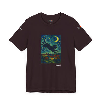 CATART Unisex Jersey Cat T-Shirt - MARC CHAGALL - Iconic Painting Reimagined with Cats
