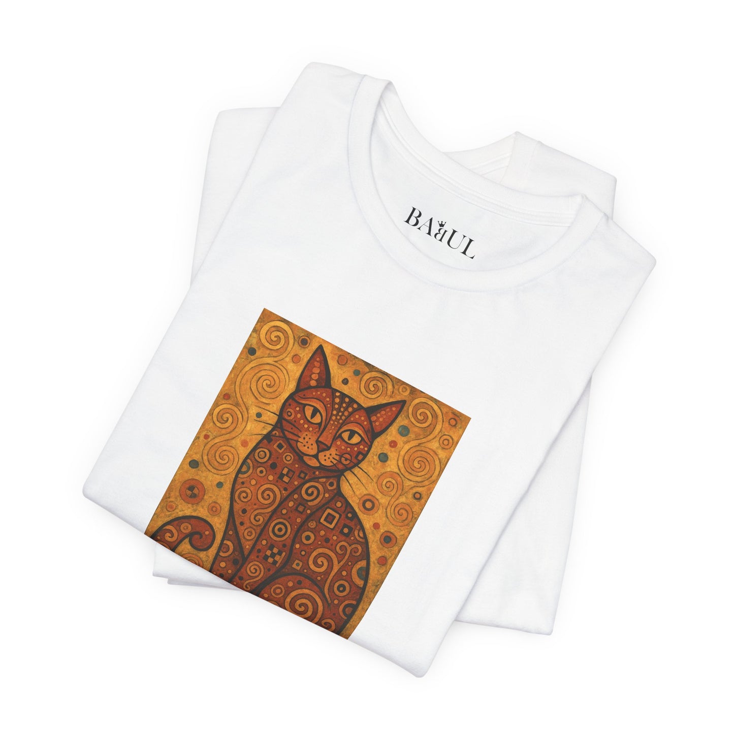 CATART Unisex Jersey Cat T-Shirt - KLIMT - Iconic Painting Reimagined with Cats