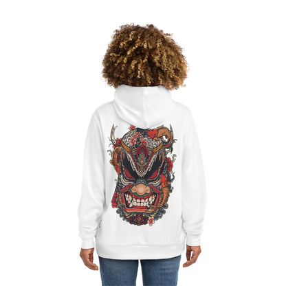 Bold Oni Mask Hoodie - Japanese Irezumi Tattoo Art Streetwear
