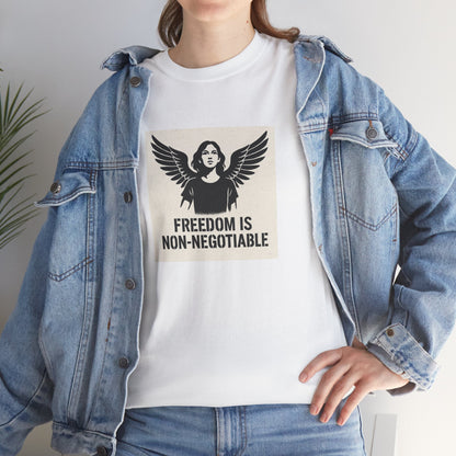 Rebel Graphic Tee - Unisex Heavy Cotton T-Shirt for the Wild at Heart. Rebel Tees, Born to Be Worn - FREEDOM IS NON-NEGOTIABLE