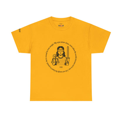 Justice - ArcanaPop T-Shirt – Where Tarot Magic Meets Pop Art