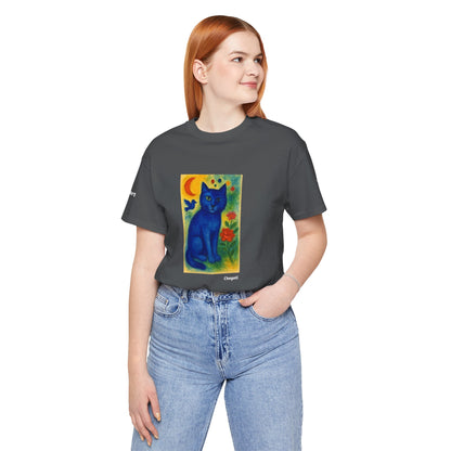 CATART Unisex Jersey Cat T-Shirt - MARC CHAGALL - Iconic Painting Reimagined with Cats