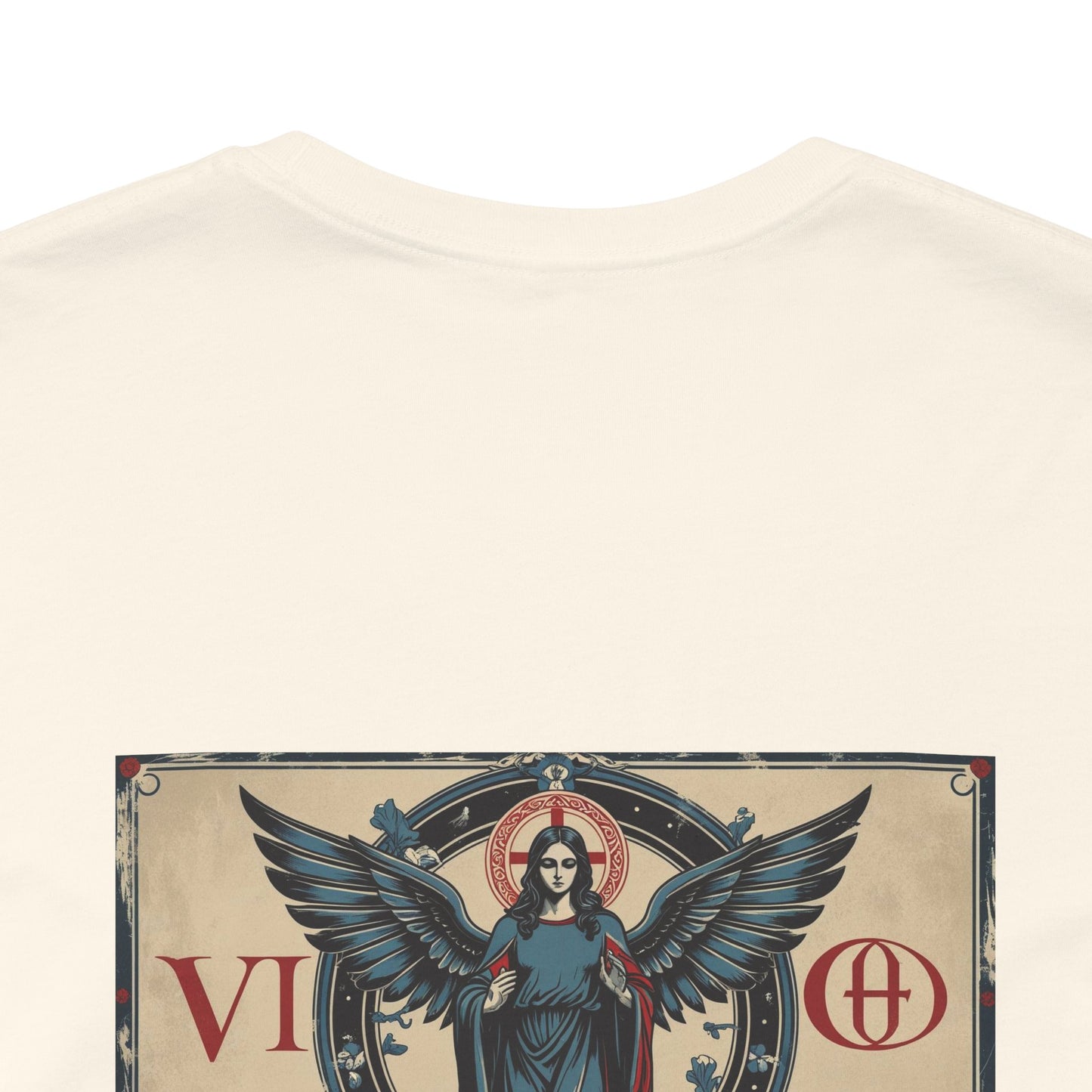 Virgo - Gothic Zodiac T-Shirt. Blue graphic on the back.  Zodiac in the Shadows