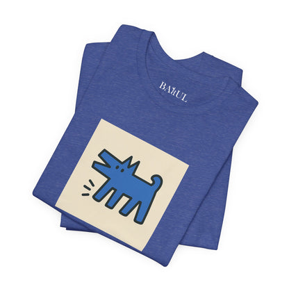 DOGART Unisex Jersey Dog T-Shirt - KEITH HARING - Iconic Painting Reimagined with Dogs