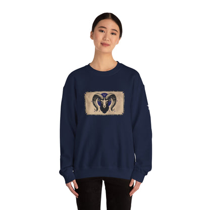 Aries - Gothic Zodiac Blue Sweatshirt