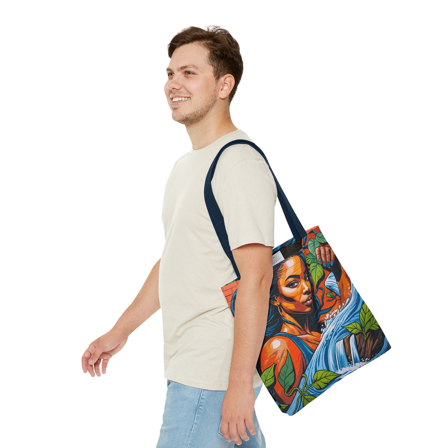 Artistic Surge - Eco-Friendly Canvas Tote Bag - WOMAN WITH WATER