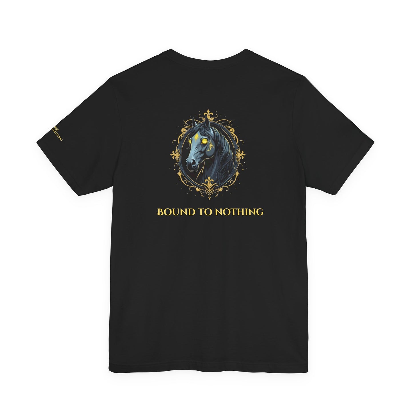 Horse – Bound to nothing - Magic Animals T-Shirt Black Only (graphic on the back)